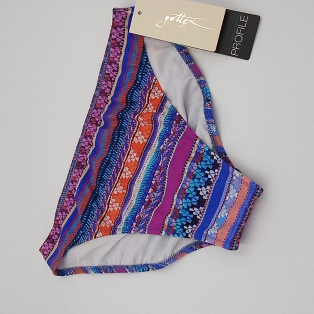 Profile by Gottex Abstract Printed Bikini Bottom Multicolor 6
